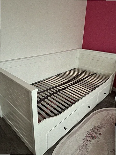 Kinderbett 90x200cm Weiß von Höffner Wenig Benutzt mit Schubladen