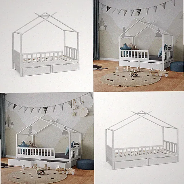 Kinderbett Bettenhaus Einzelbett Franka modern Kinderzimmer Vicco