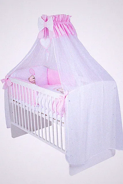 Kinderbett Weiß 120x60 MDF Kiefer Komplettset 10tlg Bettwäsche Set