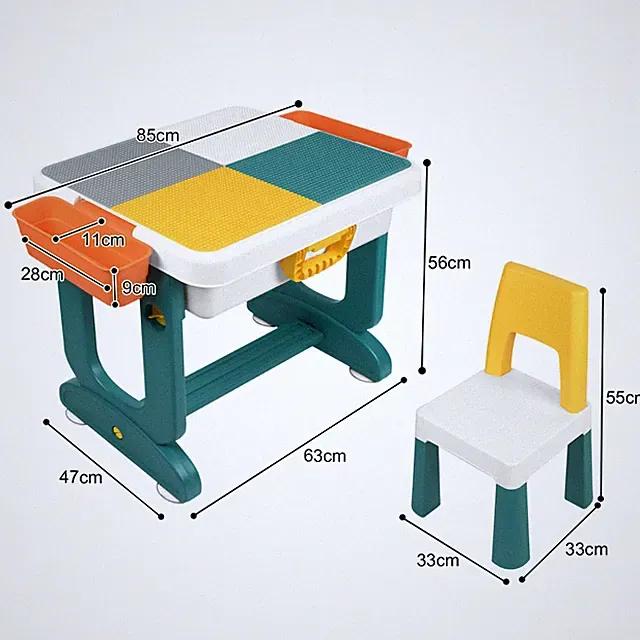Kinderesstisch Lerntisch Aktivitätstisch Bausteintisch Kinderspieltisch Geschenk