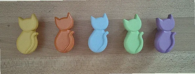 Kindergriff, Möbelgriff aus Kunststoff Katze, - 1 Stück nach eigener Farbauswahl