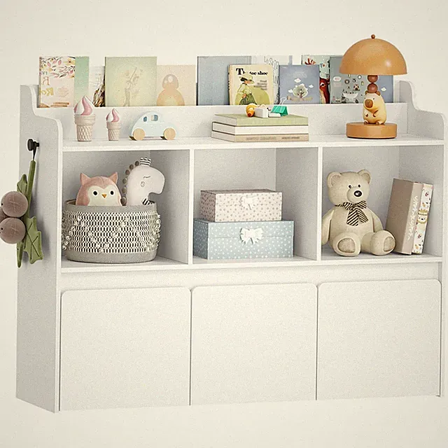 Kinderregal Bücherfach Rollschubladen Weiß Aufbewahrung Kinderzimmer 108x80cm