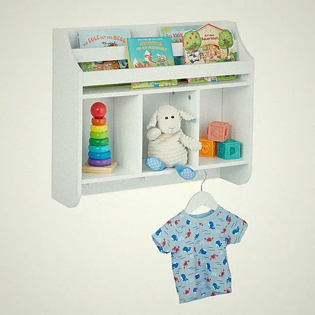 Kinderregal Bücherregal Kinder Kinderzimmer Wandregal Buchregal Spielregal weiß