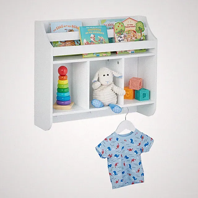 Kinderregal Bücherregal Kinder Kinderzimmer Wandregal Buchregal Spielregal weiß