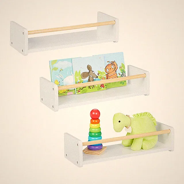 Kinderregal Bücherregal Spielregal Wandregal Hängeregal Schweberegal 3er Set