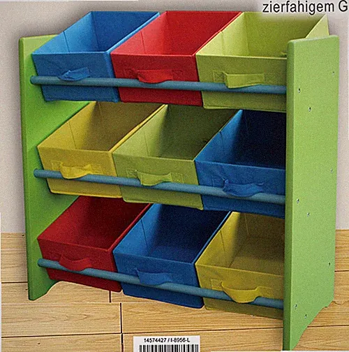 Kinderregal Kinder Zimmer Regal Spielzeug Bunt Schrank Kiste Moebel Kinder
