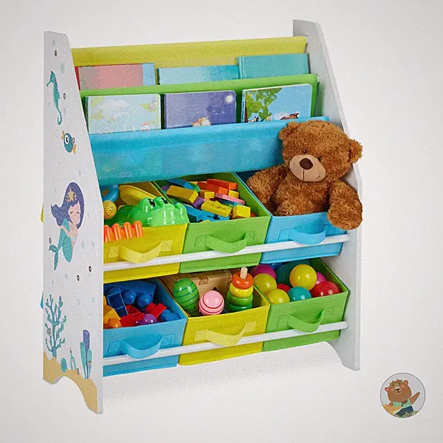 Kinderregal Spielzeugregal Kinderzimmerkommode Kinderzimmerregal Motiv