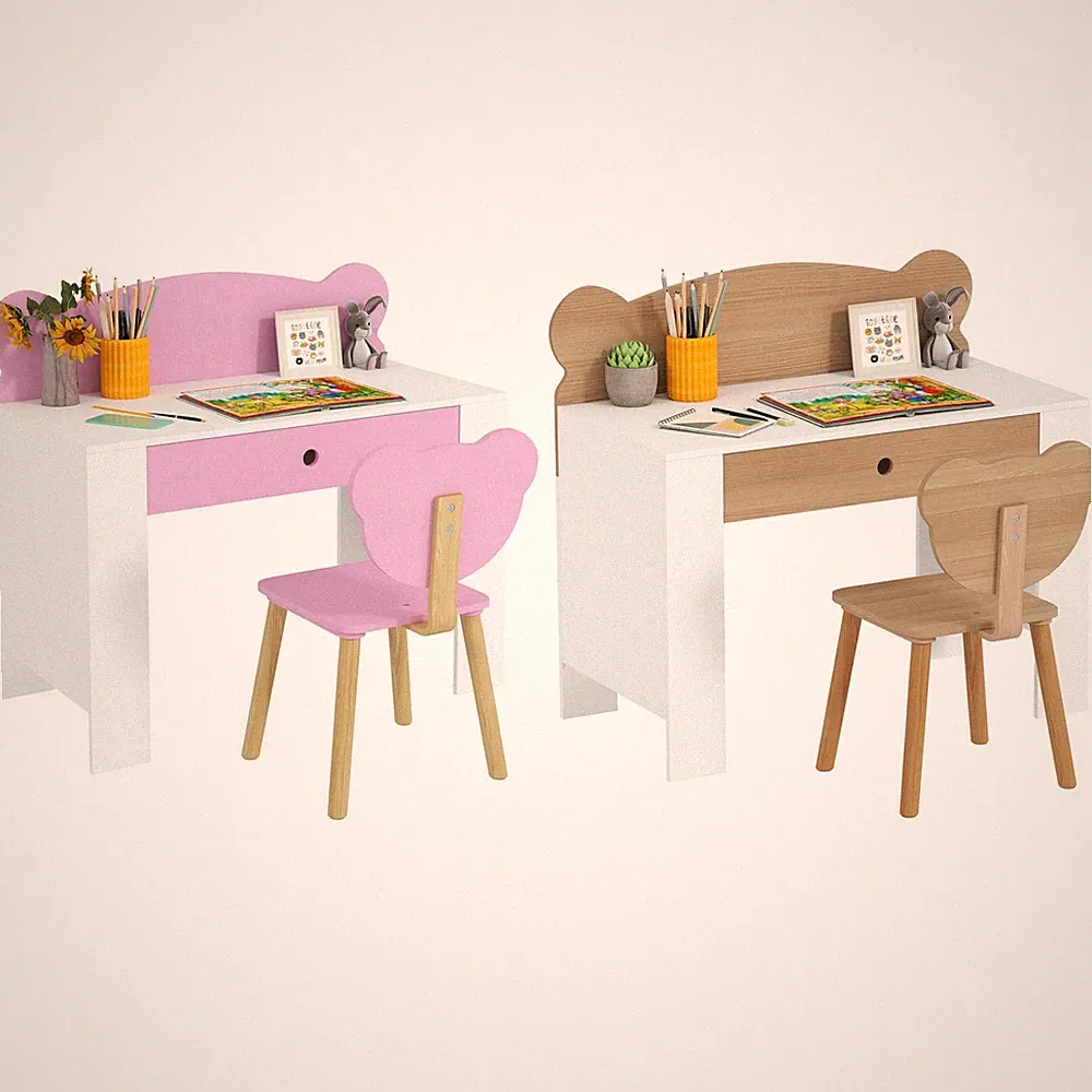 Kinderschreibtisch Set mit Tischplatte&Schublade Kinder Schreibtisch Refurbished