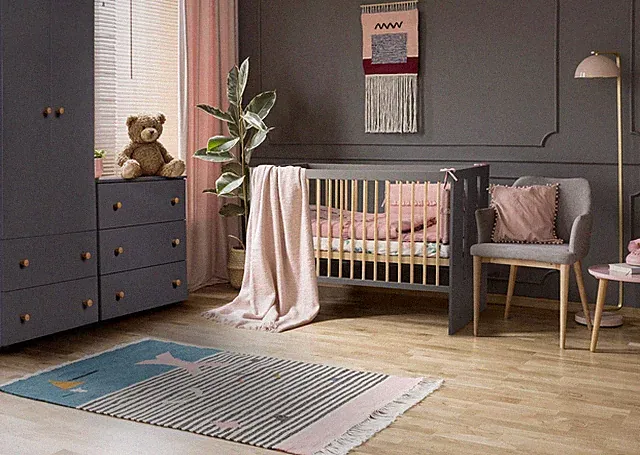 Kinderzimmer Babyzimmer-Set komplett 3-teilig graphit kiefer 81361297
