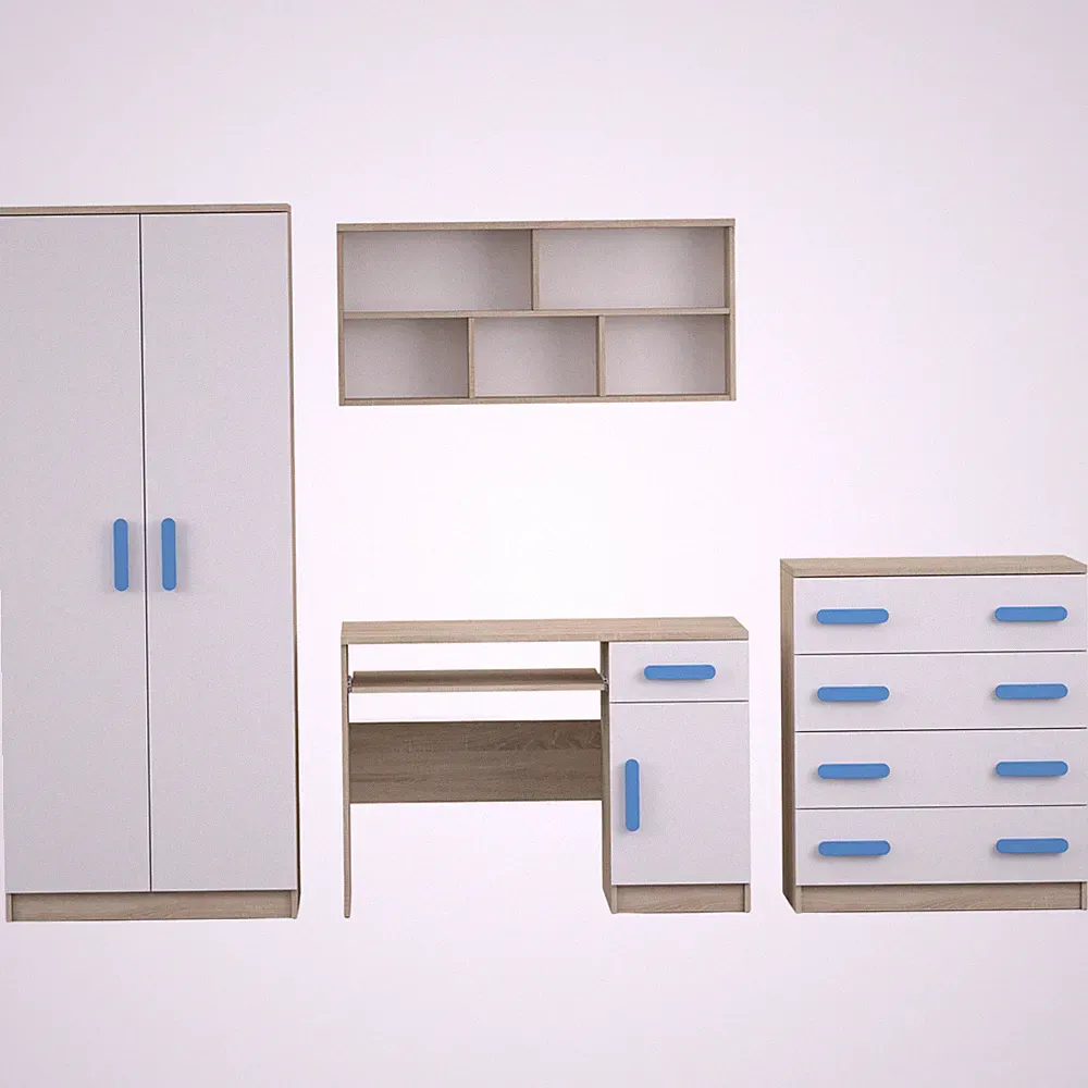 Kinderzimmer, Jugendzimmer Komplett ,Möbel – Set JONAS III 02 (4-teilig)