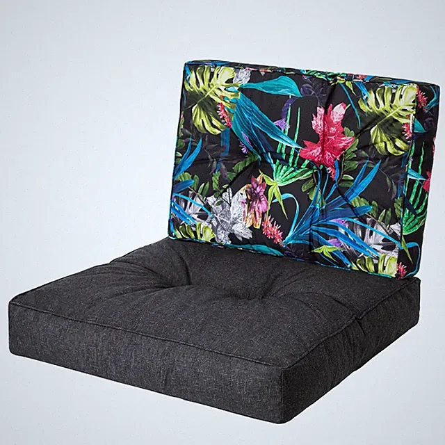 Kissen für Rattan Lounge Sitzkissen 60x55 + Rückenkissen Outdoor/Indoor
