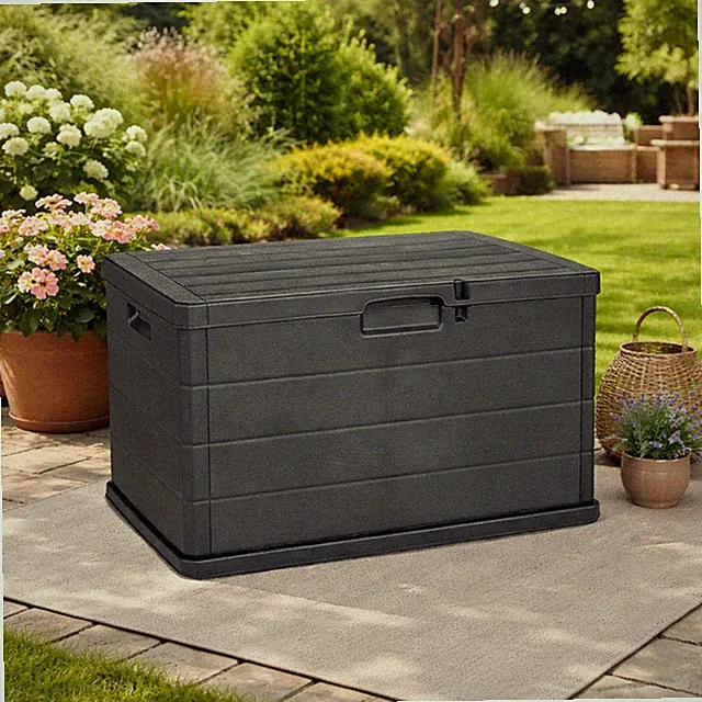 Kissenbox Auflagenbox Sitzbank für Gartenbox Gartentruhe Anthrazit 170L