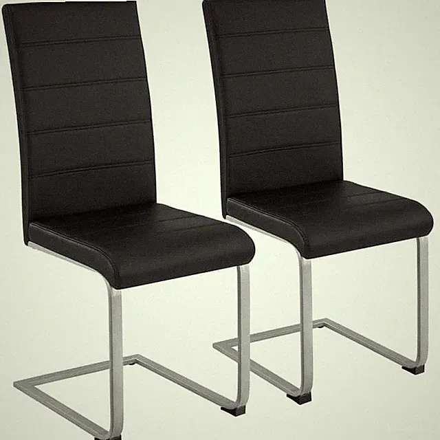 Kitchen chairs Bettina 2 pieces, Black - C - Minor Wear