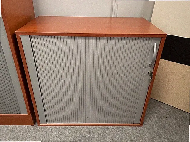 KLAIN Aktensideboard 2 Ordnerhöhen 80cm breit Holzdekor