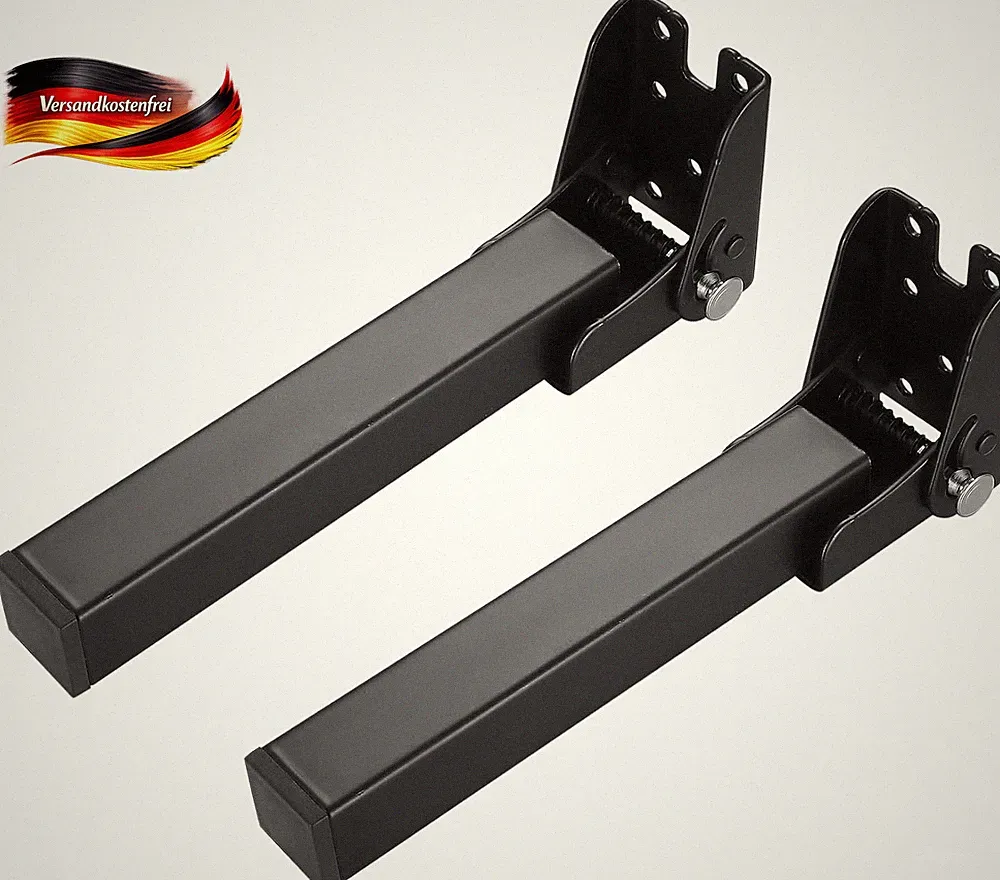 Klappbare Möbelbeine aus Stahl für Tisch, Schrank, Sofa, Bett 20cm schwarz