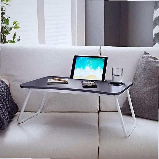 Klappbarer Laptoptisch tragbar, mit integriertem Getränke- & Gerätehalter 60 x 34 x 24 cm