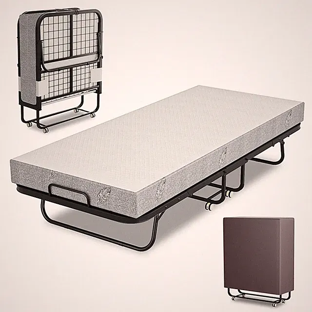 Klappbett 90x200cm Räder Gästebett mit Matratze Matratze Klappbar Gästeliege