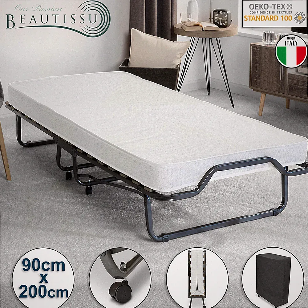 Klappbett Gästebett Bett klappbar Klappmatratze Matratze Liege Faltbett 90x200cm