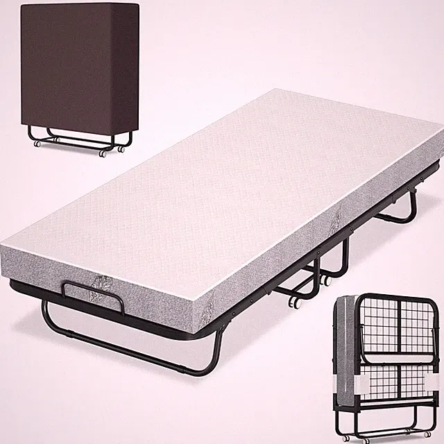 Klappbett Räder Gästeliege mit Matratze 90x200cm Gästebett Matratze Klappbar