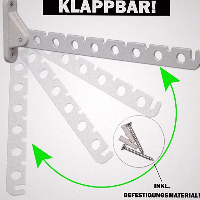 Klapphaken Kleiderhaken Kleiderlüfter Garderobehaken klappbar Abhängträger Haken