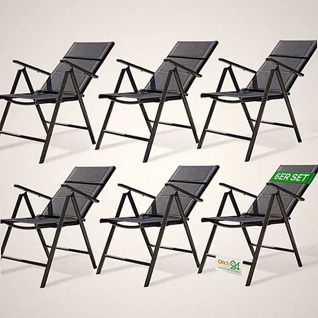 Klappsessel Gartensessel Alu Hochlehner Vinoro Deluxe anthrazit Air Textilene