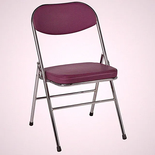 Klappstuhl - violett - Lederoptik