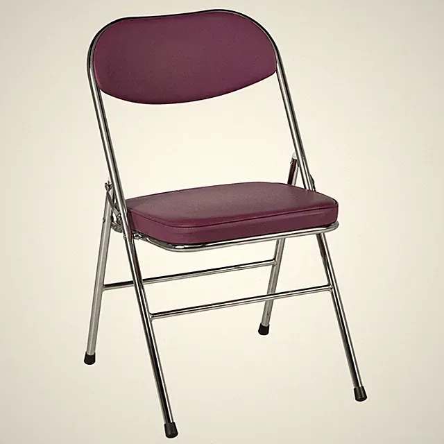 Klappstuhl - violett - Lederoptik