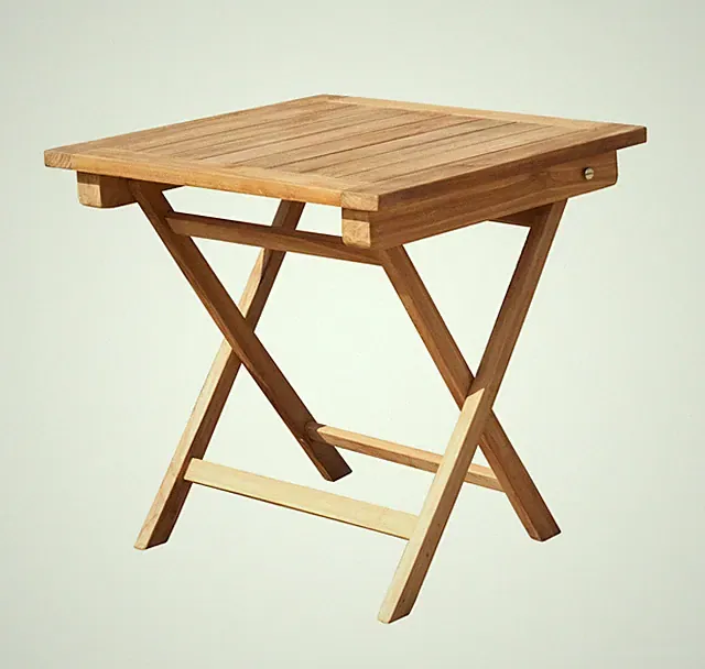 Klapptisch Ela Teak Beistelltisch quadratisch Gartenmöbel 50x50x50cm