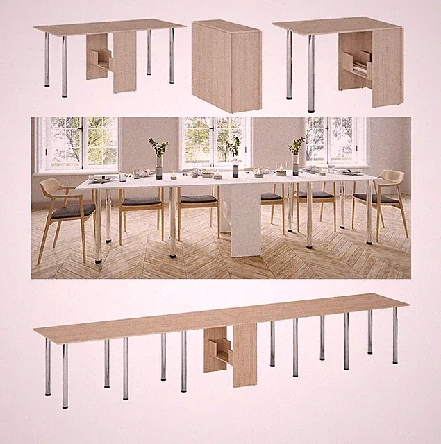 Klapptisch Esstisch Bürotisch Tisch XXL 33-456 cm bis 16 Personen