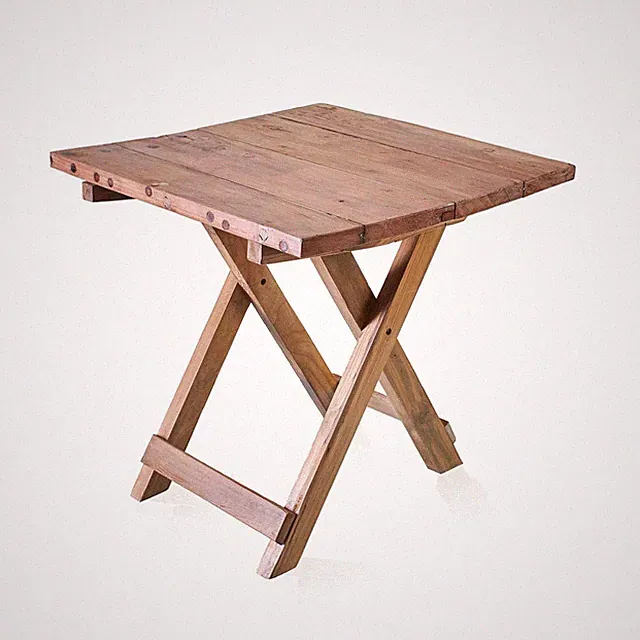 Klapptisch Teakholz Upcycling 50 cm breit Handarbeit Unikat Holz Tisch