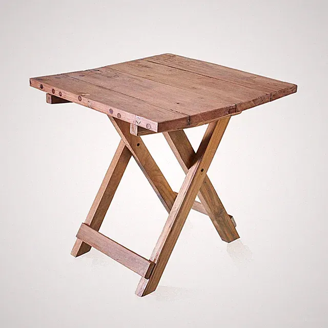 Klapptisch Teakholz Upcycling 50 cm breit Handarbeit Unikat Holz Tisch