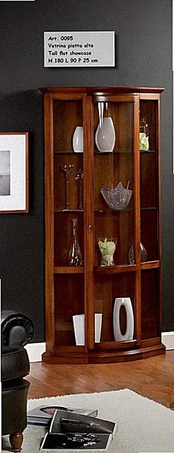 Klassische Braun Vitrine Französischer Stil Möbel Kommode Anrichte Glasschrank