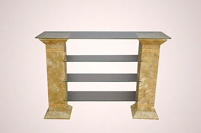 Klassische RTV Sideboard Fernseh Tisch Tische Tv Board Medusa Regal Vitrine 1866