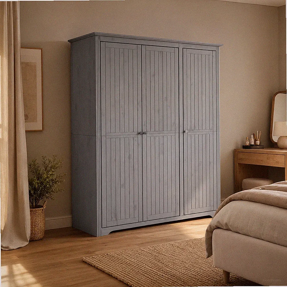 Klassischer Kleiderschrank im französischen Design, 3-türer | Schlafzimmerschran