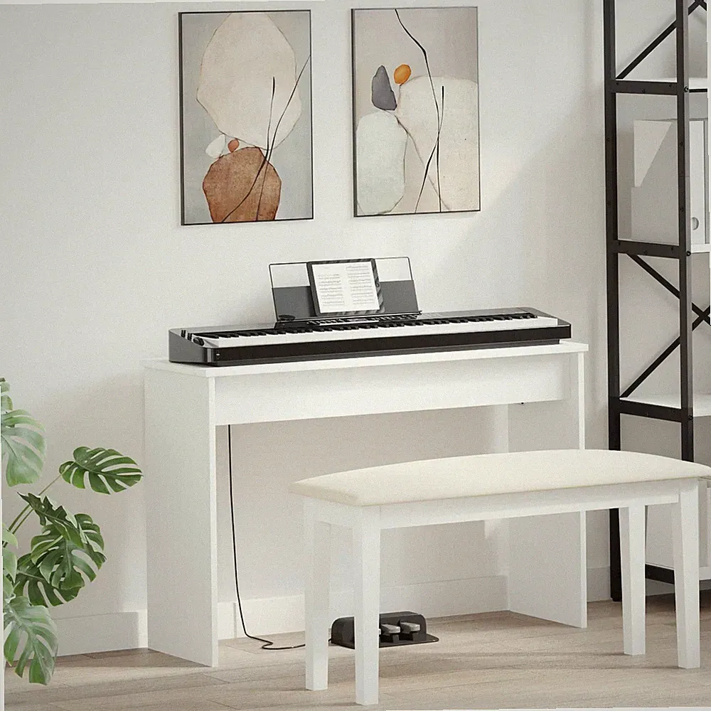 Klavierständer Holzwerkstoff Holzständer Musikständer Keyboard Möbel vidaXL