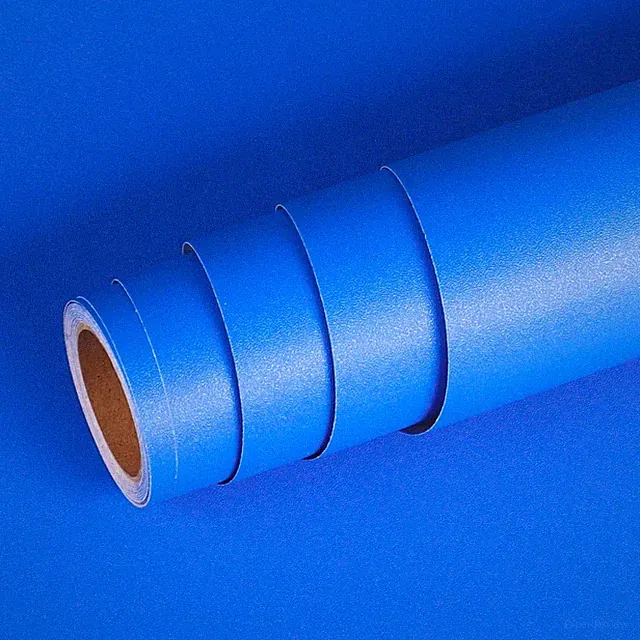 Klebefolie Blau Selbstklebend Matt 40cm x 10m Möbel Küche Bad Tapete