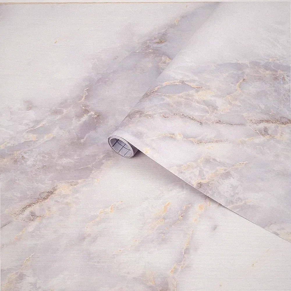 Klebefolie Marmor weiß gold 30x254 cm selbstklebend Möbelfolie Tapete dekorativ