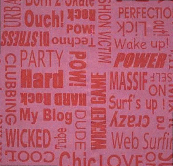 Klebefolie - Möbelfolie Text rosa - 45 cm x 200 cm Dekorfolie Schrankfolie