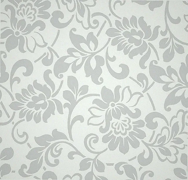 Klebefolie Ornamente Barock - Möbelfolie Silber Grau - 67 cm x 200 cm Heritage