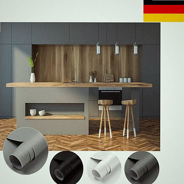 Klebefolie PVC Selbstklebend grau 60x550cm Möbelfolie DIY