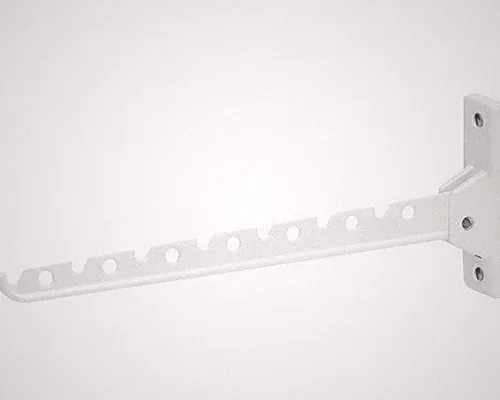 Kleiderlüfter klappbar 330 mm Aluminium weiß