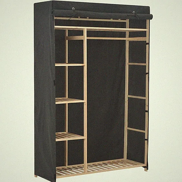 Kleiderschrank 110 cm Stoffschrank Garderobenschrank Schrank Grau/Weiß vidaXL