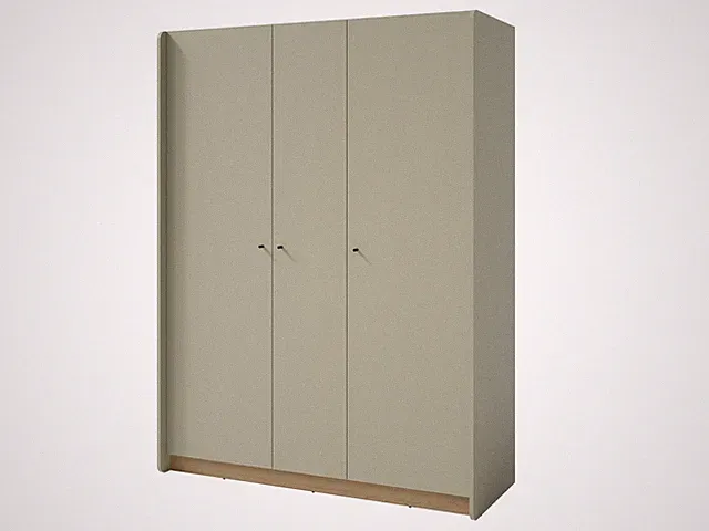 Kleiderschrank 3-türig | Moderner Schrank mit Einlegeböden & Kleiderstange