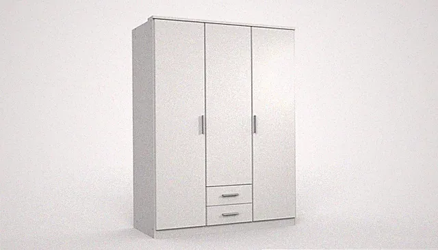 Kleiderschrank 3trg. mit Schubkästen "Kiel" Kinderzimmer Babyzimmer weiß