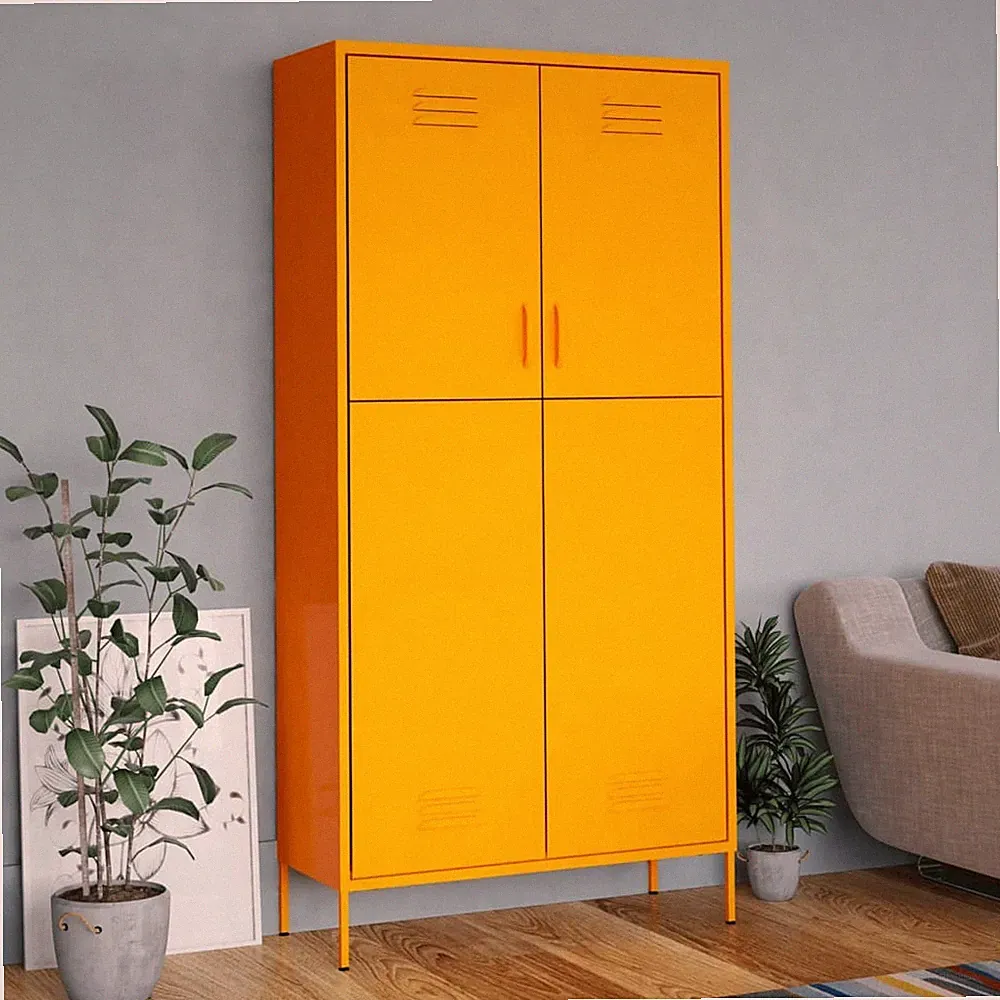 Kleiderschrank 90x50x180cm Stahl Garderobenschrank mehrere Auswahl vidaXL