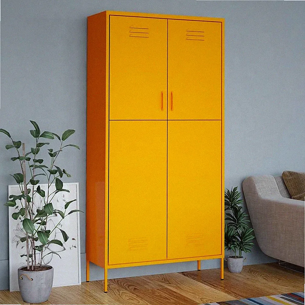 Kleiderschrank 90x50x180cm Stahl Garderobenschrank mehrere Auswahl vidaXL