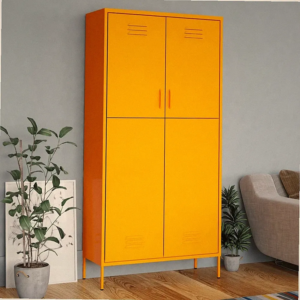 Kleiderschrank 90x50x180cm Stahl Garderobenschrank mehrere Auswahl vidaXL