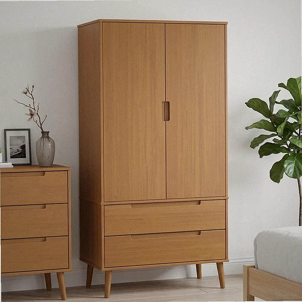 Kleiderschrank 90x55x175cm Massivholz Kiefer Schrank mehrere Auswahl vidaXL