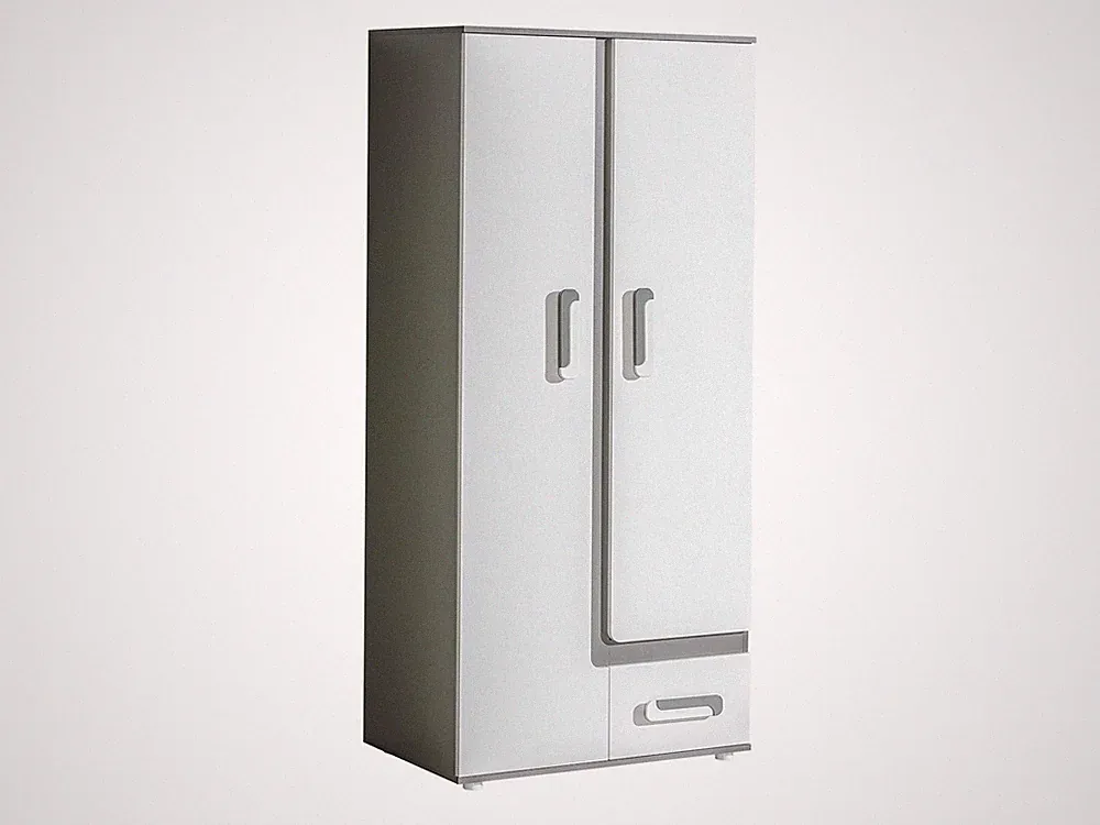 Kleiderschrank APETITO 01 Schrank 2 Türiger Drehtürenschrank mit Schublade