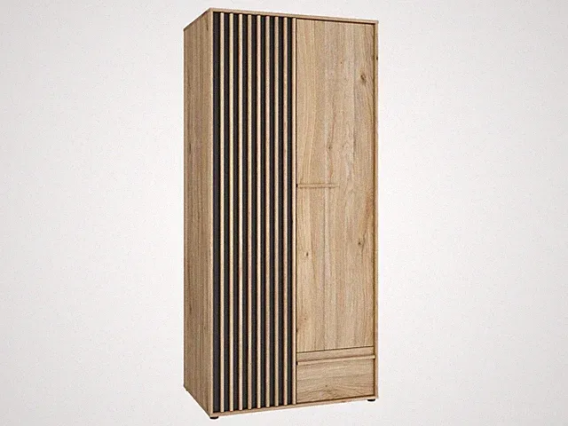 Kleiderschrank ARANK AXKS921L – moderner 2-türiger Schrank mit Schublade